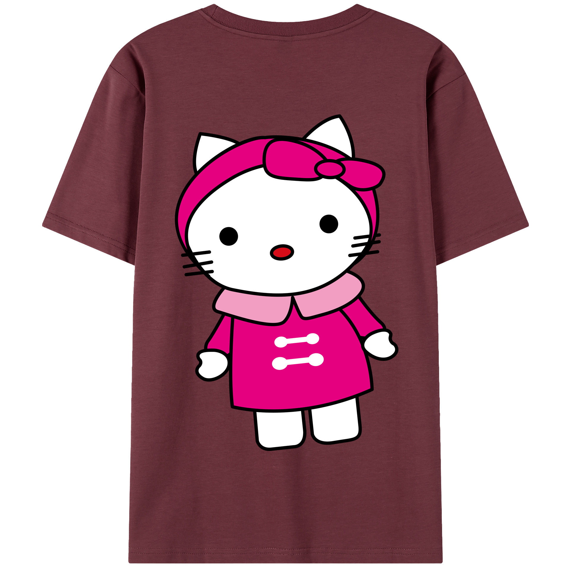 （画像用） Hello Kitty ハローキティ 綿100％半袖Tシャツ（背面プリント）